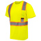 Radians ST41-2PGS Type R Class 2 Mesh Short Sleeve Safety T-Shirt with Contrast Trim - Yellow/Lime