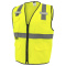Radians SV7E Economy Type R Class 2 Solid Surveyor Safety Vest - Yellow/Lime