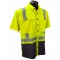 Radians SW11 Type R Class 2 Short Sleeve Black Bottom Stretch Ripstop Wind Shirt