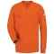 Bulwark FR SEL2 Men's Lightweight Long Sleeve Tagless Henley Shirt - EXCEL FR - 6.25oz. - Orange