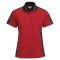 Red Kap SK53 Women's Short Sleeve Performance Knit Two-Tone Polo - Red/Charcoal