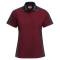 Red Kap SK53 Women's Short Sleeve Performance Knit Two-Tone Polo - Burgundy/Charcoal