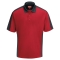 Red Kap SK54 Men's Short Sleeve Performance Knit Two-Tone Polo - Red/Charcoal
