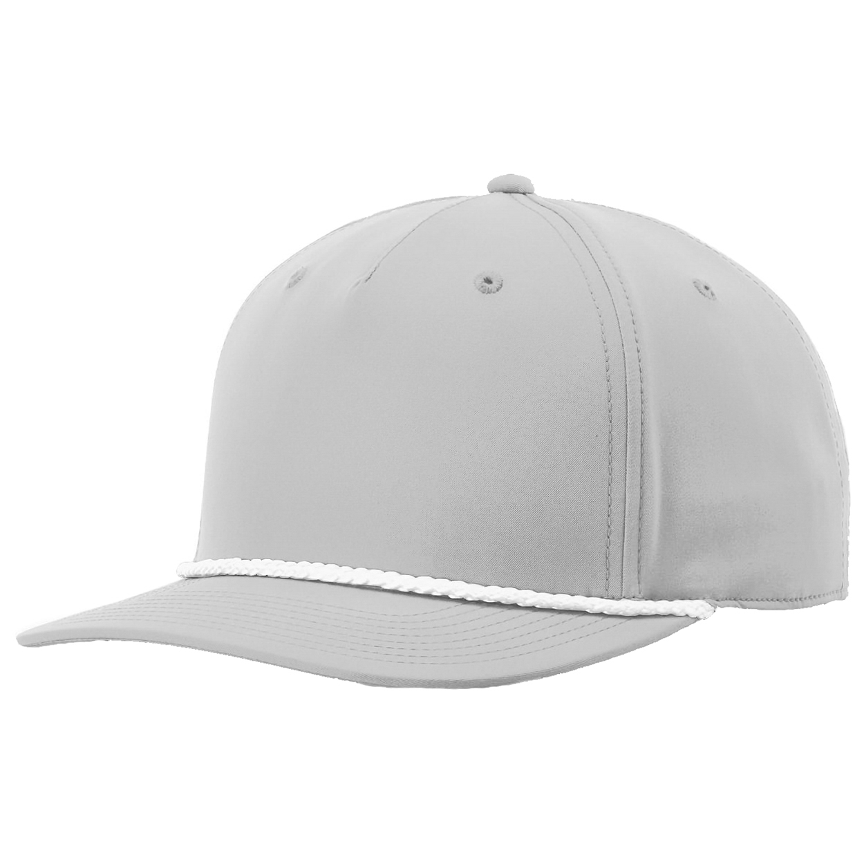 Richardson 258 Five Panel Classic Rope Cap - Light Grey/White