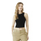Bella + Canvas BC1019 Women's Micro Rib Racer Tank - Solid Black Blend