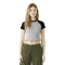 Bella + Canvas BC1201 Women's Micro Rib Raglan Baby Tee - Athletic Heather/Black