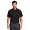 CornerStone CS416 Select Snag-Proof Two Way Colorblock Pocket Polo - Black/Red