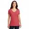 District DM1350L Women's Perfect Tri V-Neck Tee - Red Frost