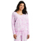 Port & Company LPC140V Ladies Beach Wash Cloud Tie-Dye V-Neck Sweatshirt - Cerise Pink