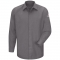 Bulwark FR SMS2 Men's Midweight Concealed-Gripper Pocketless Shirt - CoolTouch 2 - 7 oz. - Grey