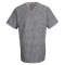 Chef Designs SP08WB Checked V-Neck Chef Shirt - Black/White