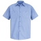 Red Kap SP24 Men's DuraStripe Work Shirt - Short Sleeve - Medium Blue/Light Blue Twin Stripe