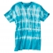 Dyenomite 640SB Shibori Tie Dye T-Shirt - Turquoise