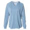 Independent Trading Co. PRM2500 Women's Lightweight California Wave Wash Hooded Sweatshirt - Misty Blue
