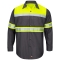 Red Kap SY70 Hi-Visibility Ripstop Work Shirt - Long Sleeve - Charcoal