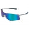 MCR Safety T411G Rubicon T4 Safety Glasses - Silver Metal Temples - Emerald Mirror Lens