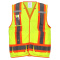 Tingley V71852C Type R Class 2 X-Back Two-Tone Surveyor Safety Vest - Yellow/Lime