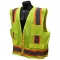 Full Source US2LN16 Type R Class 2 Solid Surveyor Safety Vest - Yellow/Lime