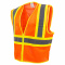 Full Source US2OM17 Type R Class 2 Mesh Two Tone Safety Vest - Orange