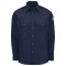 Bulwark FR SNS2 Men's Lightweight Snap-Front Uniform Shirt - Nomex IIIA - 4.5 oz. - Navy