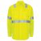 Red Kap SX14HV Type R Class 2 Hi-Visibility Long Sleeve Ripstop Work Shirt with MIMIX and OilBlok - Yellow/Lime