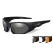 Wiley X Romer 3 Safety Glasses - Matte Black Frame - Grey, Clear & Rust Lenses