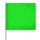 Presco 2x3 Plain Marking Flags with 18 inch Wire Staff - Green Glo - 100 Flags