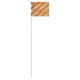Presco 4x5 Reflective Marking Flags with 21 Inch Wire Staff - Orange Glo - 1000 Flags