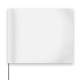 Presco 4x5 Plain Marking Flags with 21 inch Wire Staff - White - 100 Flags