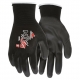 MCR Safety 9669 PU Coated Palm Gloves - 13 Gauge Nylon Shell - Black