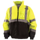 OccuNomix LUX-250-JB-B Type R Class 3 Value Black Bottom Bomber Jacket - Yellow/Lime