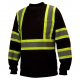 Pyramex RCLTS3111 Type O Class 1 X-Back Two-Tone Long Sleeve Safety Shirt - Black