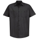 Red Kap SP24 Men\'s Industrial Work Shirt - Short Sleeve - Black