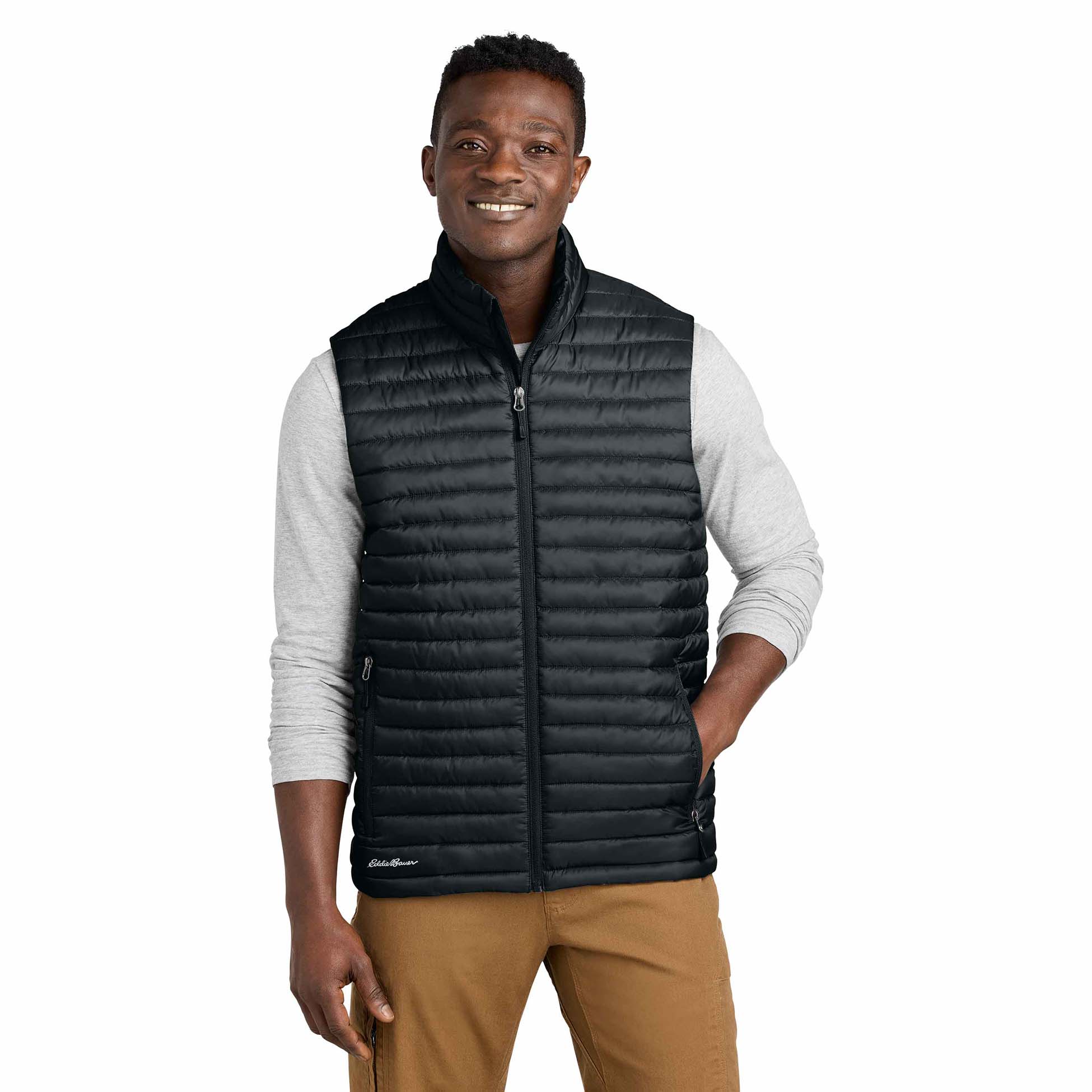 Eddie Bauer EB516 Packable Quilted Vest - Black | Full Source