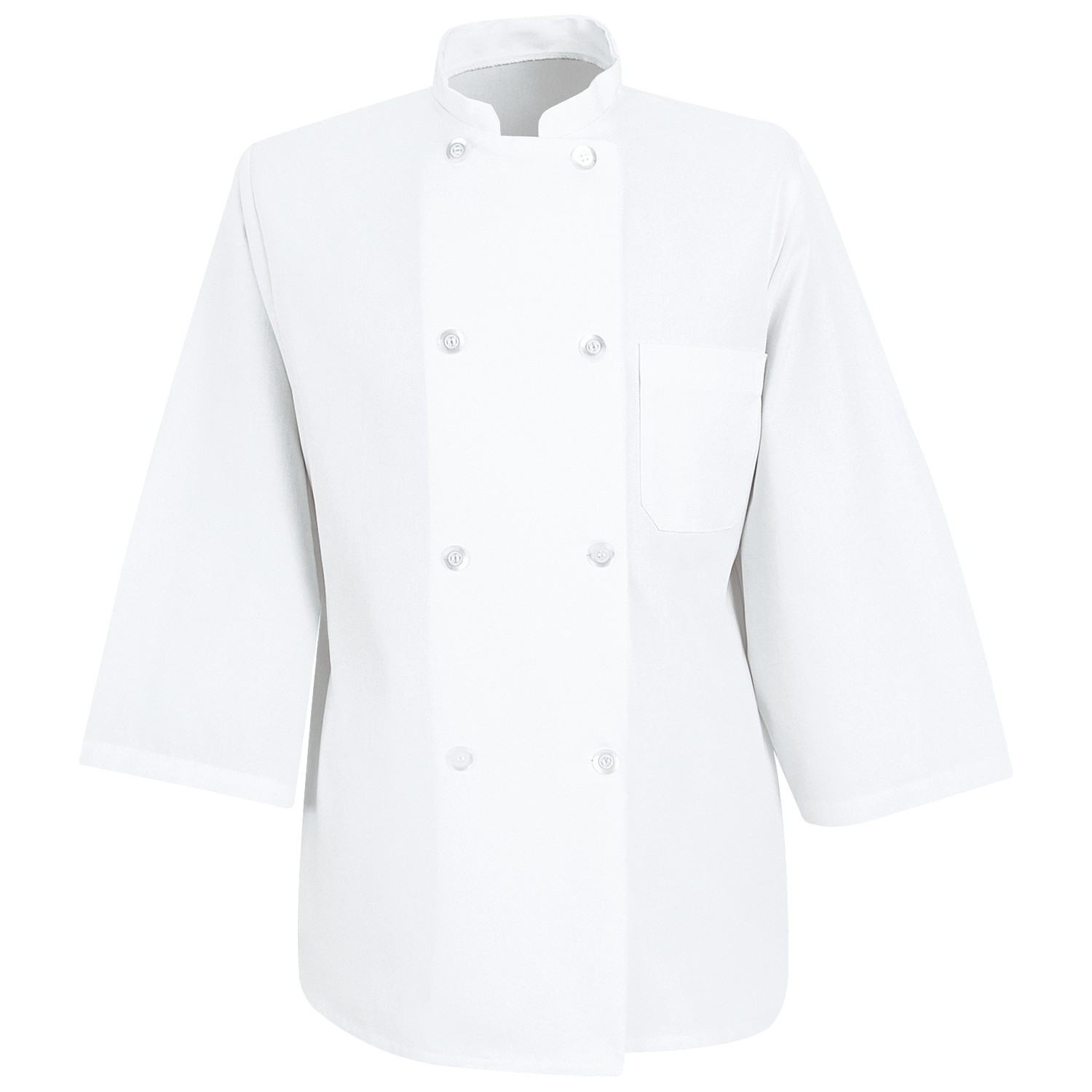 Chef Designs 0402WH Three-Quarter Sleeve Chef Coat | Full Source