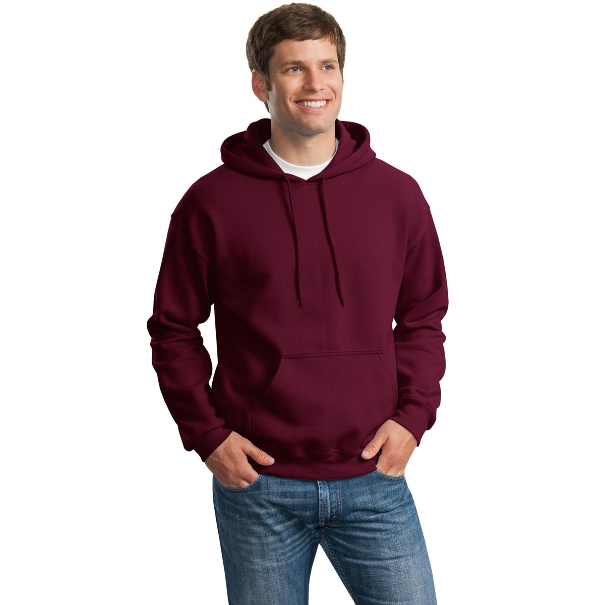 gildan burgundy hoodie