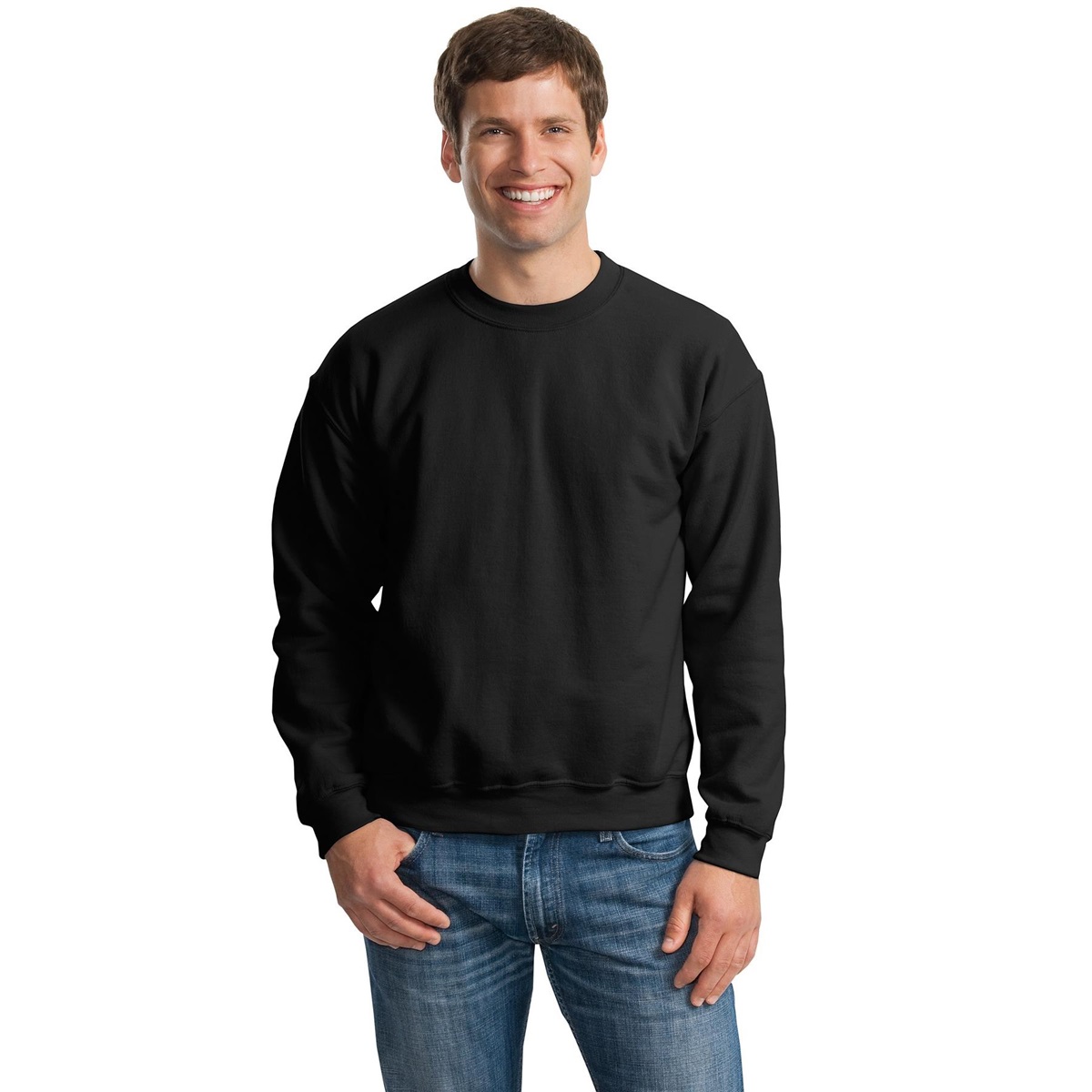 Gildan 18000 Heavy Blend Crewneck Sweatshirt - Black | FullSource.com