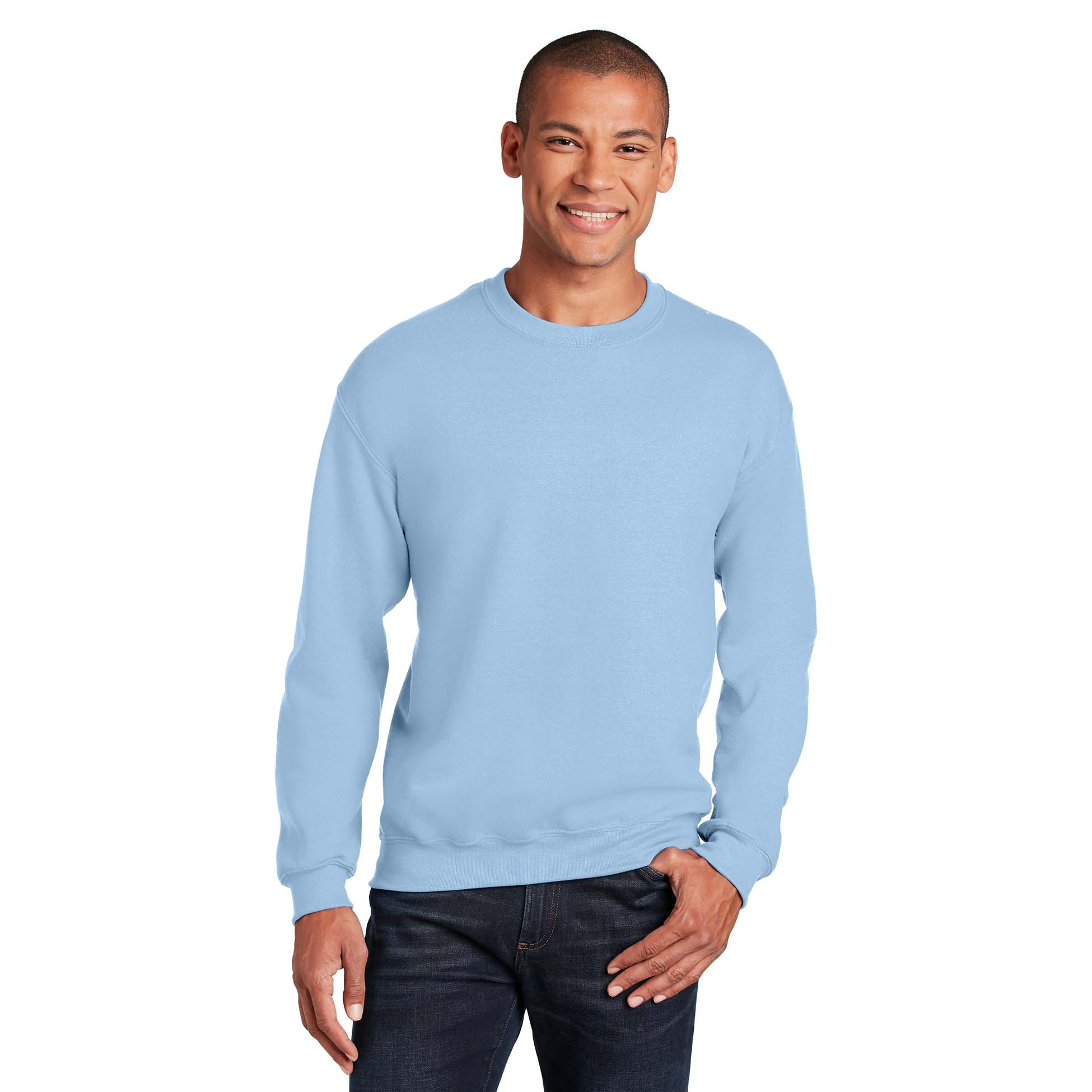 Gildan 18000 Heavy Blend Crewneck Sweatshirt - Light Blue | Full Source