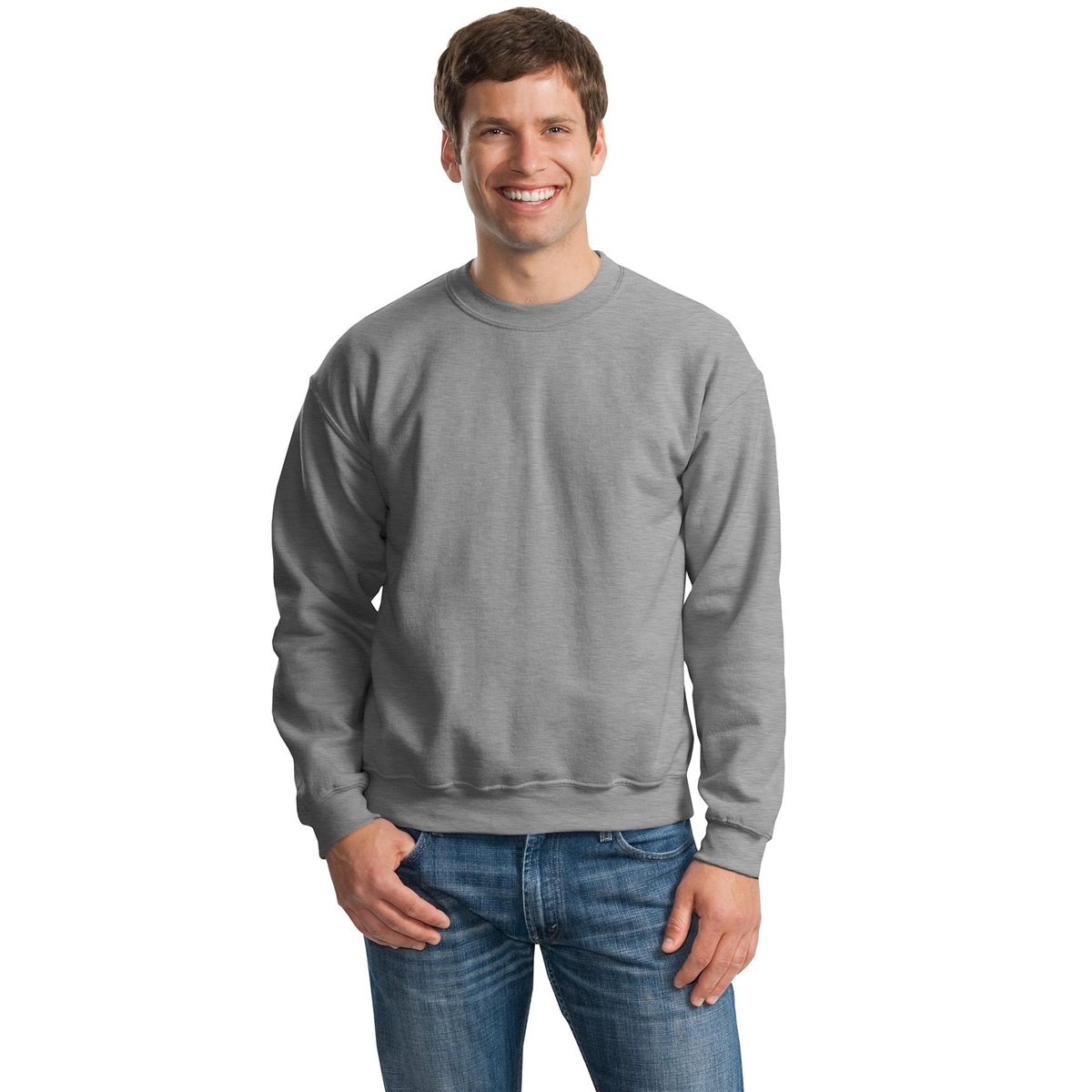 Gildan 18000 Heavy Blend Crewneck Sweatshirt - Sport Grey | FullSource.com