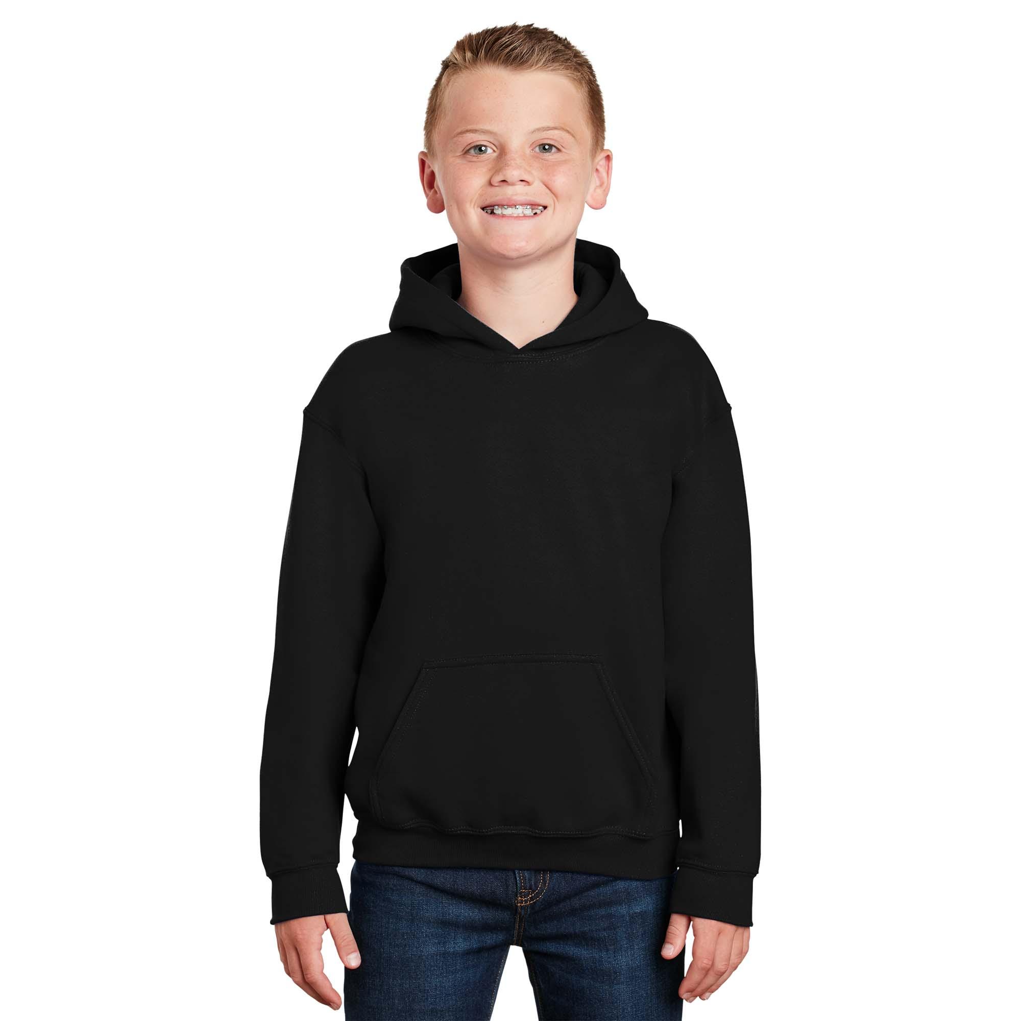 Gildan 18500B Youth Heavy Blend Hooded Sweatshirt - Black | Full Source