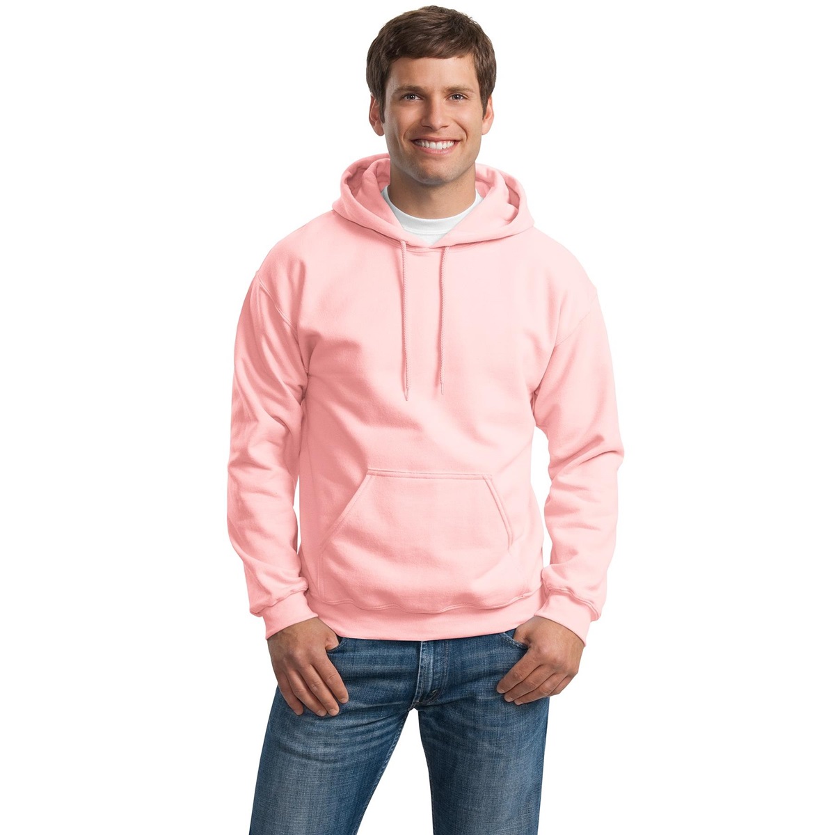 gildan light pink hoodie