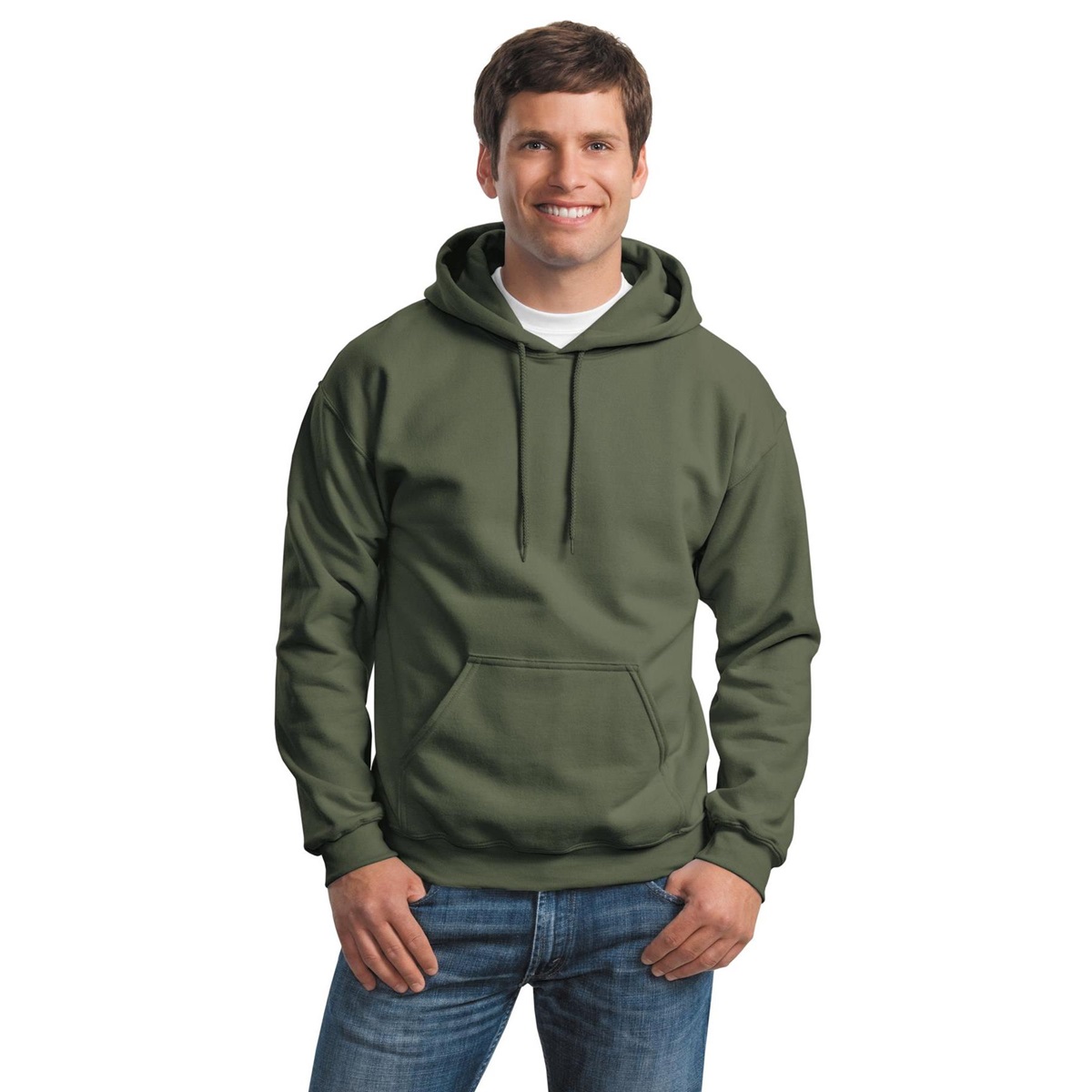 Gildan 18500 Heavy Blend Hooded Sweatshirt - Military Green ...