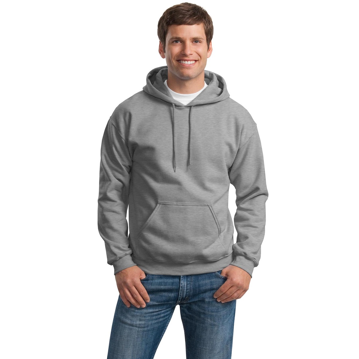 Gildan 18500 Heavy Blend Hooded Sweatshirt - Sport Grey | FullSource.com