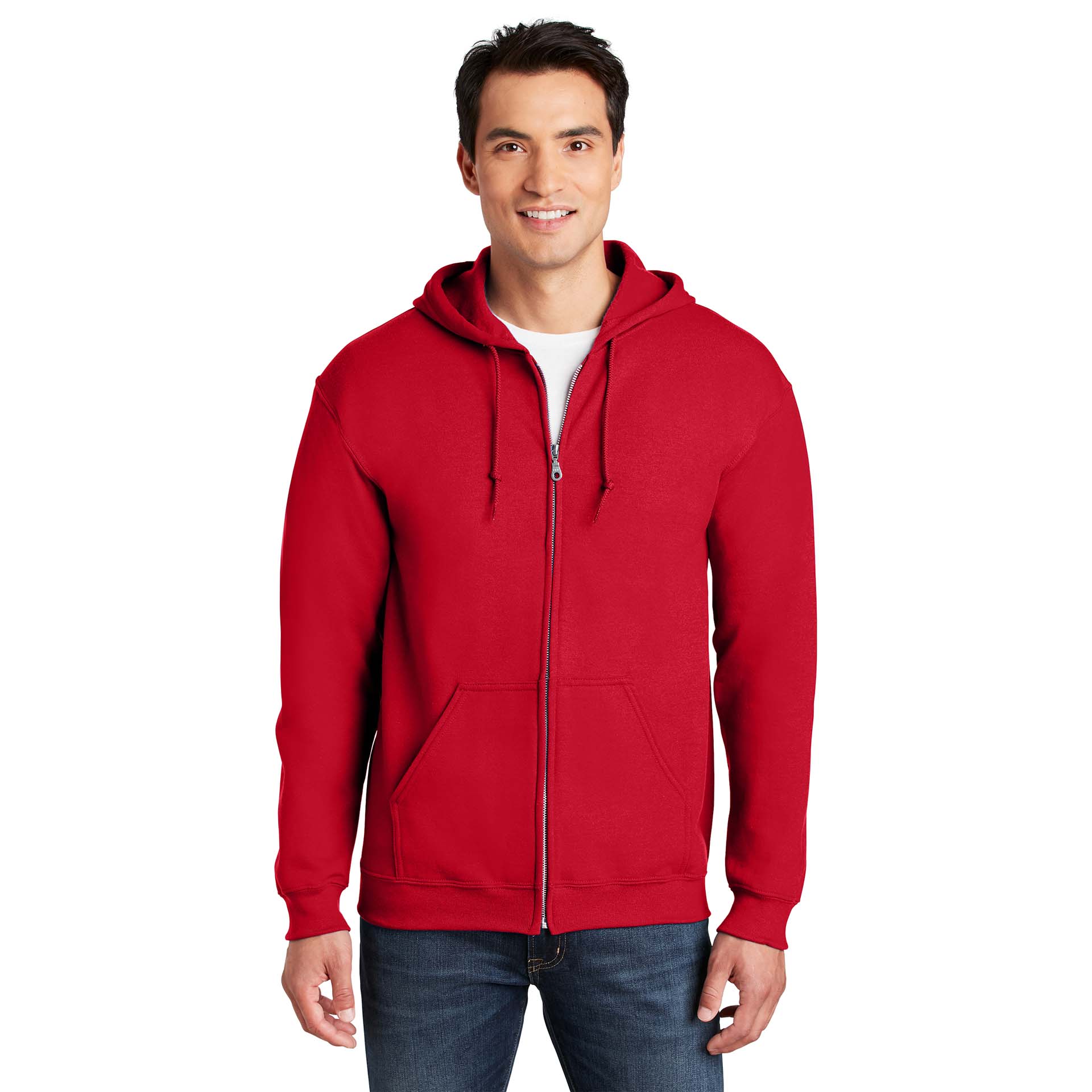 Gildan 18600 Heavy Blend Full-Zip Hooded Sweatshirt - Red | Full Source