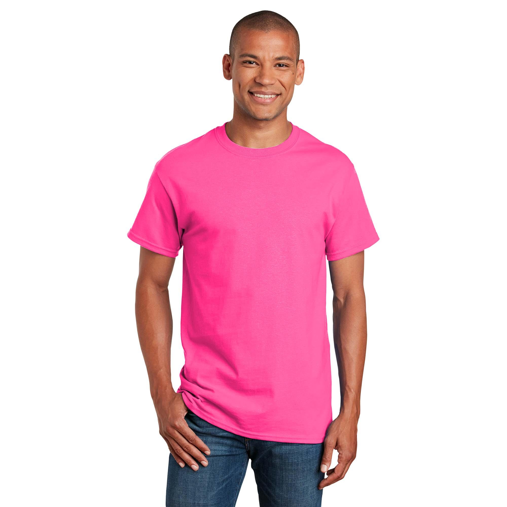 Gildan 2000 Ultra Cotton 100% US Cotton T-Shirt - Safety Pink | Full Source