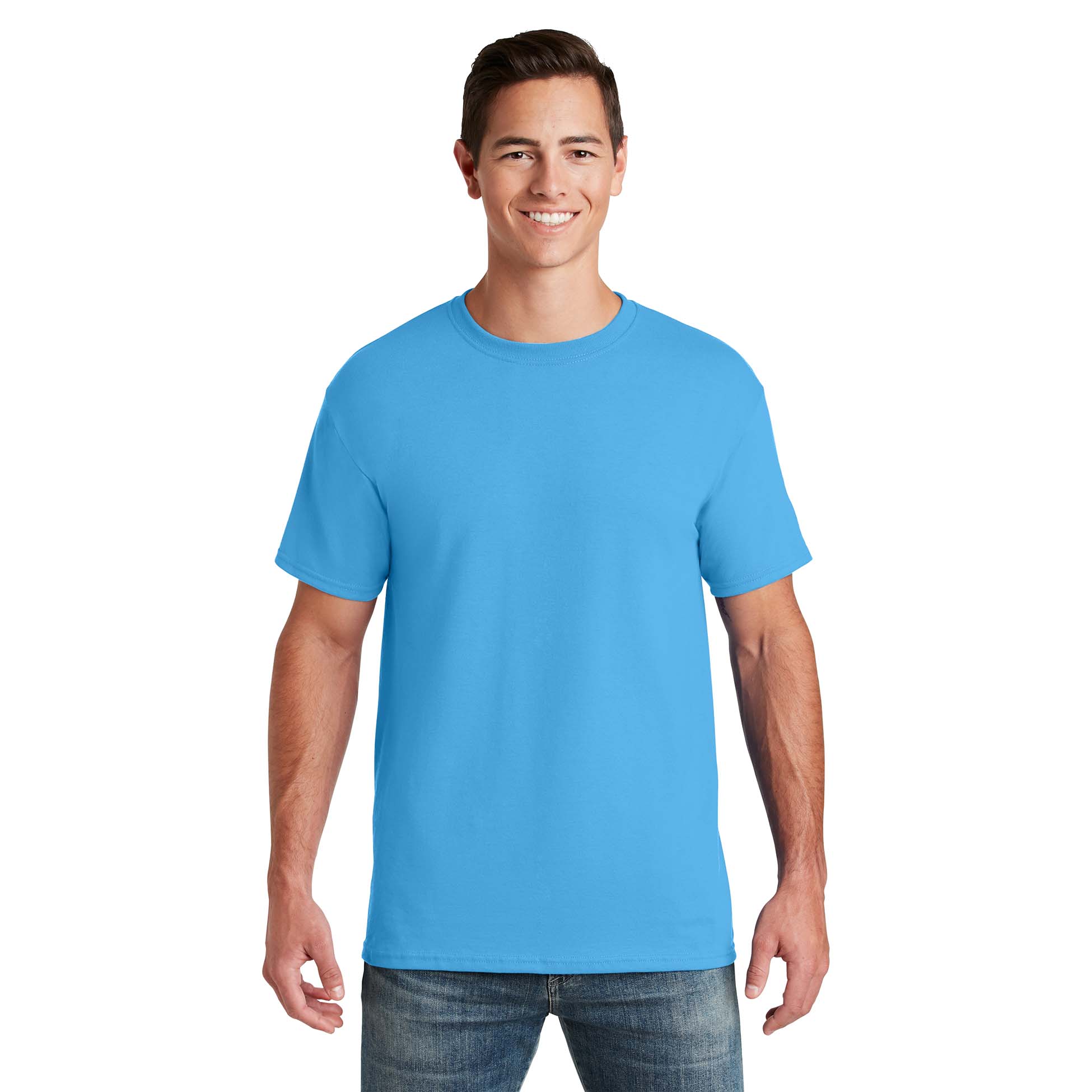Jerzees 29M Dri-Power Active 50/50 Cotton/Poly T-Shirt - Aquatic Blue ...