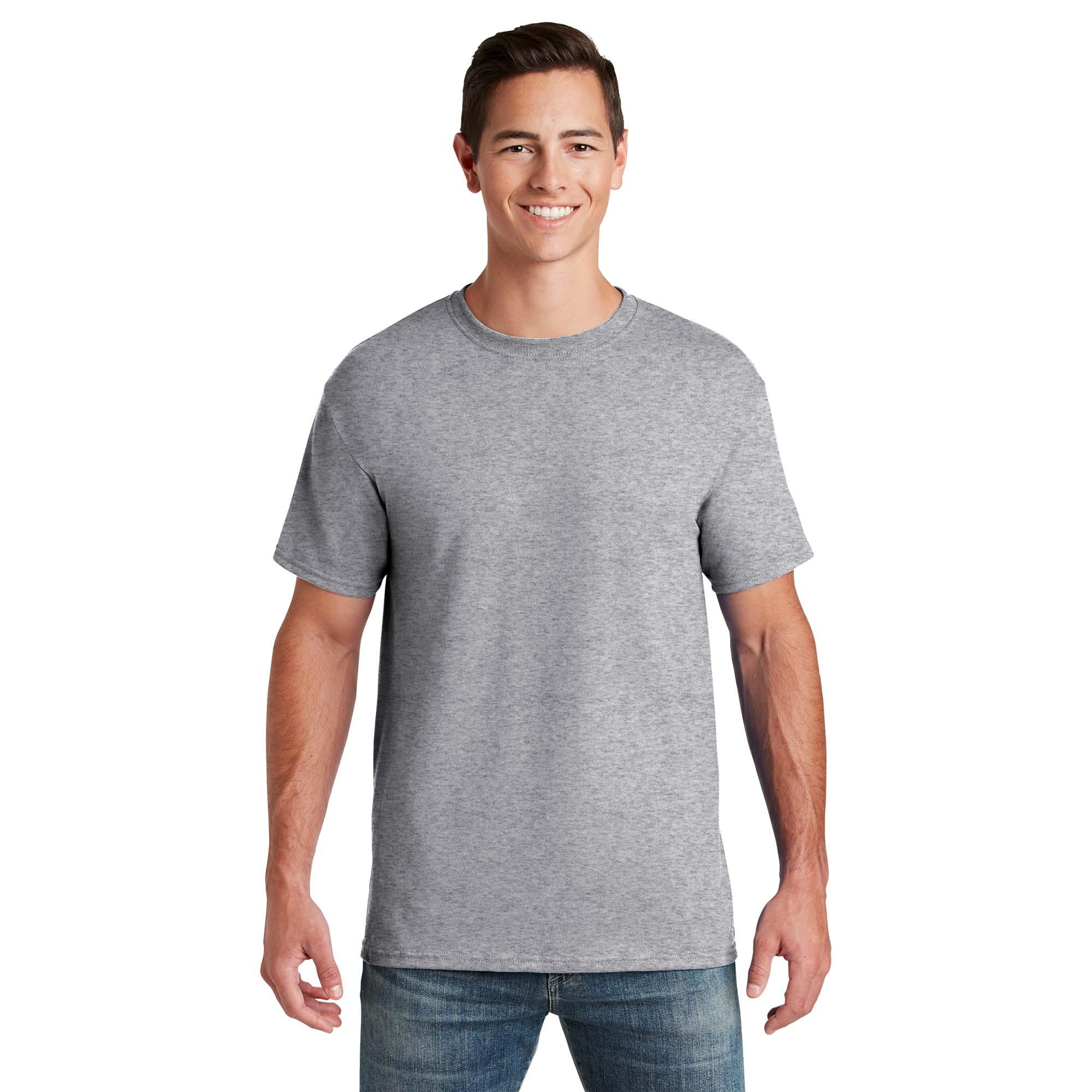 Jerzees Men's Adult Long Sleeve Tee, Athletic Heather, Small