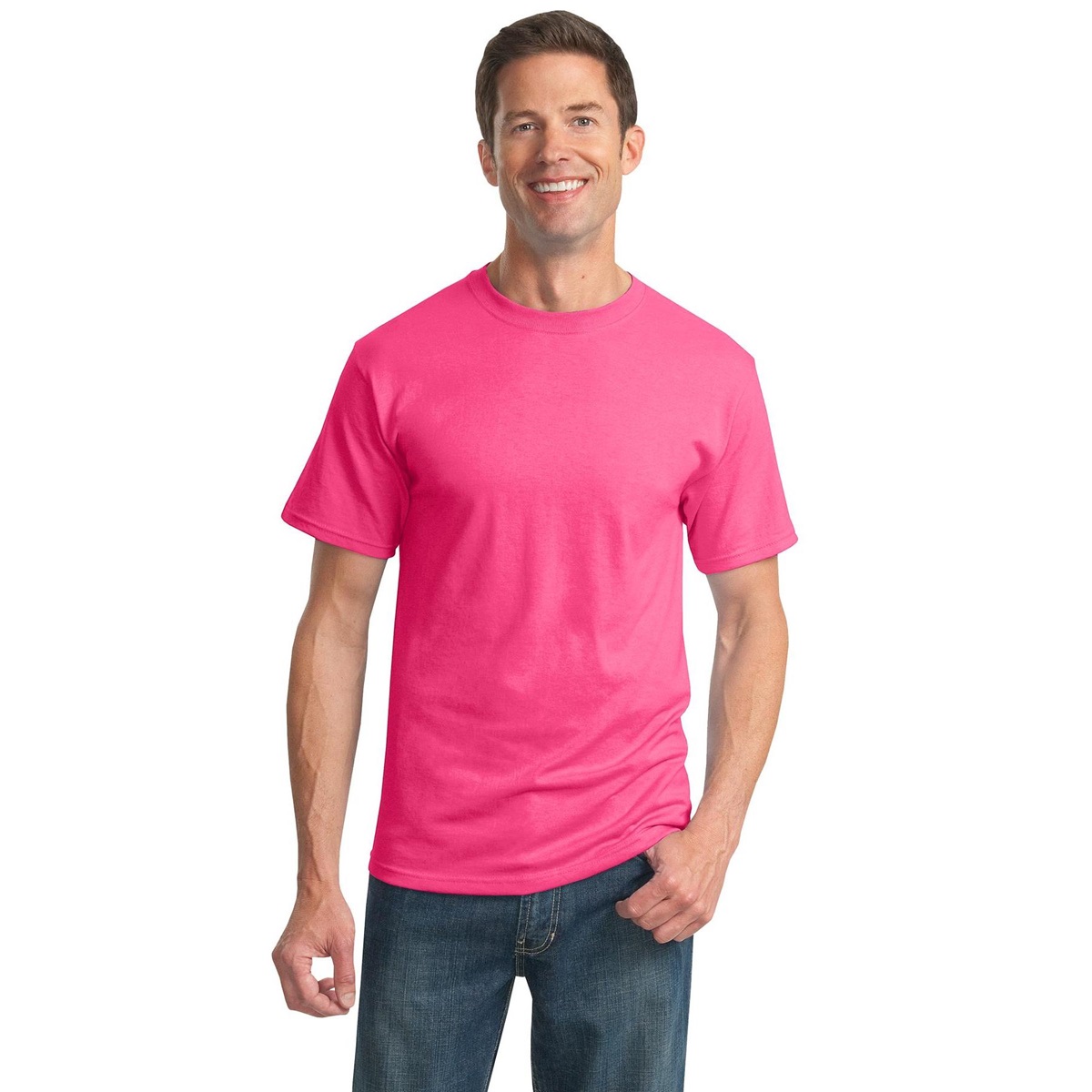 Jerzees 29M Heavyweight Blend 50/50 Cotton/Poly T-Shirt - Neon Pink ...