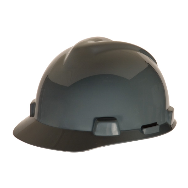 gray hard hat