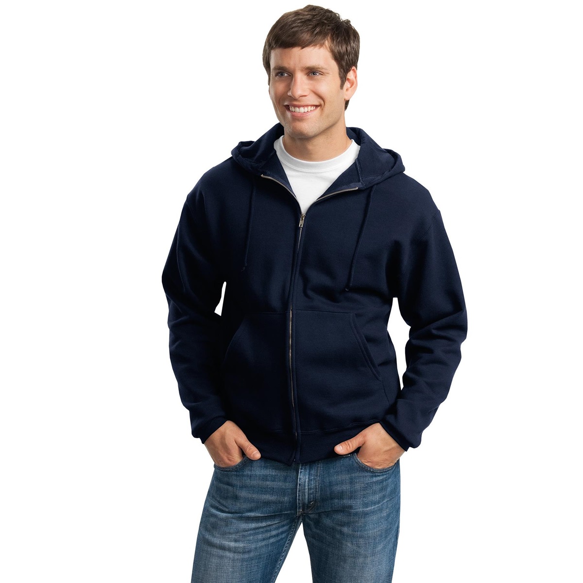 jerzees nublend full zip hooded sweatshirt